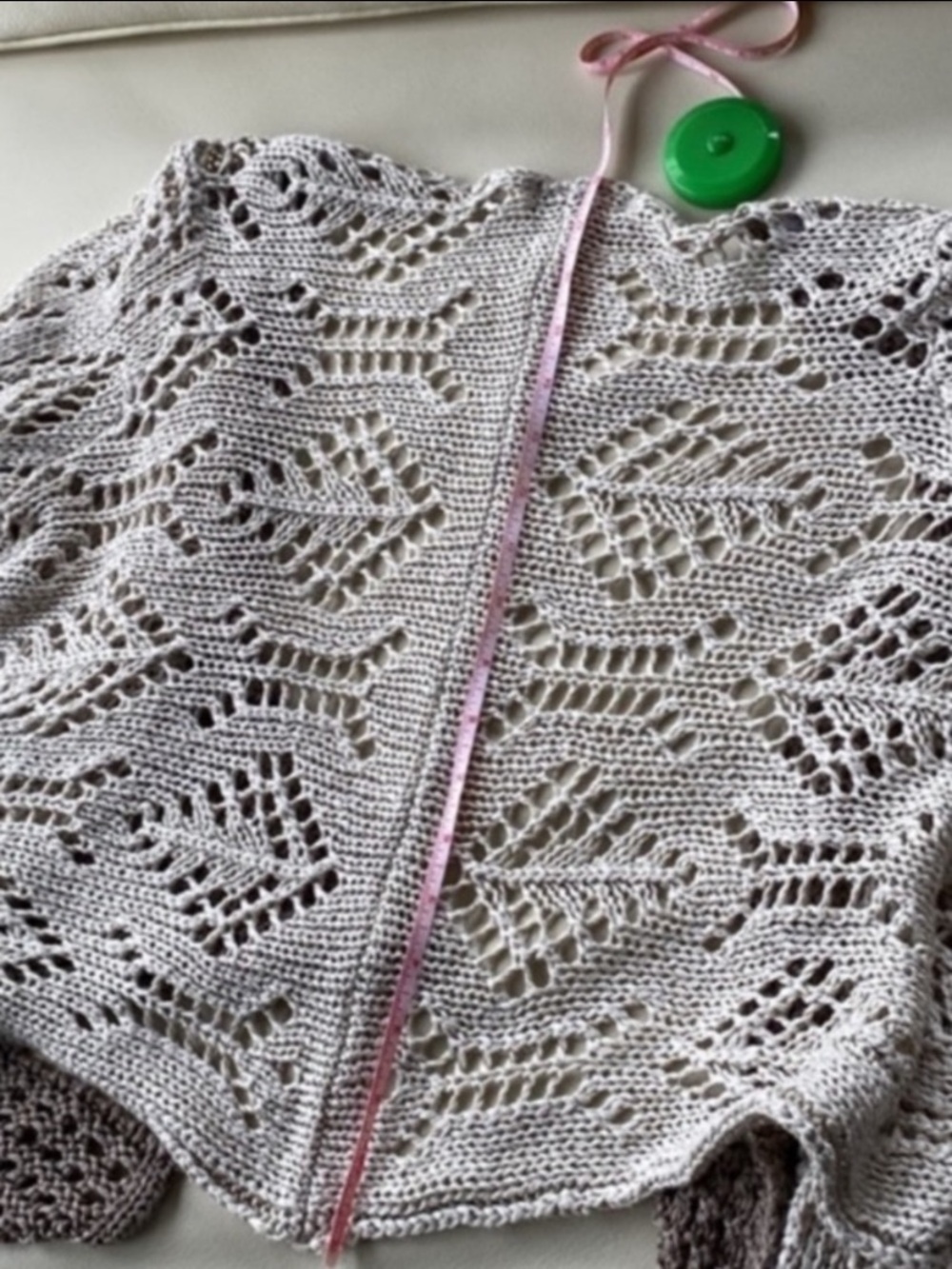 Cotton Open-Front Crochet Cardigan Sweater / shrug / wrap - Picture 12 of 16